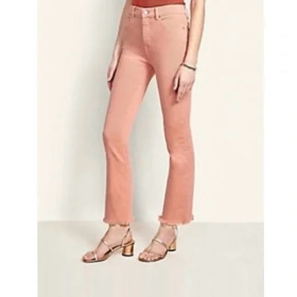 Ann Taylor The Kick Crop Womens Blush Size 4 Jeans - Picture 1 of 6